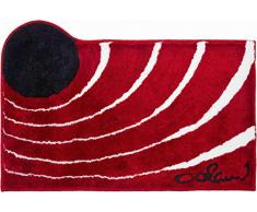 Grund COLANI Exklusiver Designer Badteppich 100% Polyacryl, ultra soft, rutschfest, ÖKO-TEX-zertifiziert, 5 Jahre Garantie, Colani 2, Badematte 70x120 cm, rot