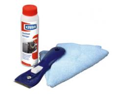 Xavas Kochfeld Reinigungs-Set für Glaskeramik/Ceran und Induktion, 3-teilig (100ml Induktionsfeld- und Ceranfeld-Reiniger, Glas-Schaber, Mikrofaser-Reinigungstuch) Kochfeldreiniger