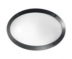 MOLTO LUCE Outdoor Wand-/ Deckenleuchte Maddi-1 230V E27 weiß, Metall, Glas