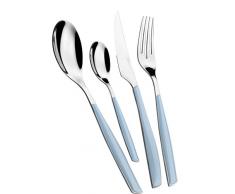 Bugatti KOMPLETT 24 STÜCK BESTECK MODERN Glamour Edelstahl 18/10 See BLAU