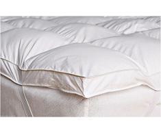 Highliving Matratzenauflage mit Entenfedern und Daunen, erhältlich in Allen Größen (Super King), Weiß