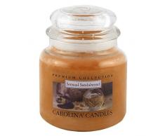 Carolina Candles Kerzen 425 g Sensual Duftkerze im Glas, Sandelholz, Orange, 10.2x10.1x11.9 cm