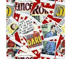 Klebefolie Comic Motiv Dekofolie Möbelfolie Tapeten selbstklebende Folie, PVC, bunt, 45cm x 2m, 95µm (Stärke: 0,095 mm), Venilia 53369