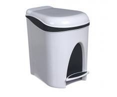 toyma – Mülleimer, Treteimer, Design Nature, 7 L weiß