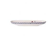 Villeroy & Boch - Artesano Provencal Lavendel Olivenschale, Schale für Anti-Pasti in stilvollem Lavendel, Premium Porzellan, weiß/bunt, 28 x 8 cm