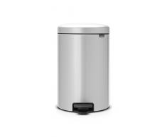 Brabantia Treteimer mit Inneneimer aus Kunststoff, stahl, Metallic Grau, 20 Liter