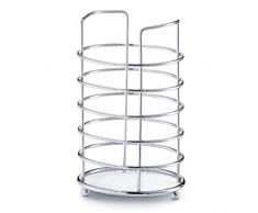 Zeller 24869 Besteckhalter, Metall verchromt, ca. 11 x 11 x 20 cm