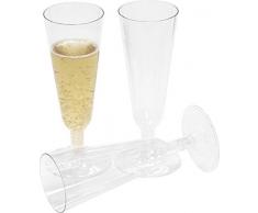 HEKU 30484: 100 Sektgläser, 0,1l, Plastik,