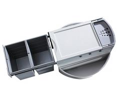 Hailo 3645221 Abfallsammler Rondo 90.2/40 für Diagonal-Eckspülenschränke ab 900 mm Breite