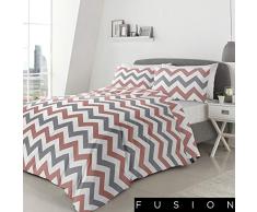 Fusion Chevron Bettwäsche-Set für einfache Pflege, Blush, Einzelbett