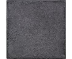 Grund Badteppich 100% Baumwolle, ultra soft, rutschfest, MANHATTAN, WC-Vorlage o.A. 55x55 cm, anthrazit