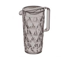 koziol Kanne 1,6 L Crystal, Kunststoff, transparent anthrazit, 12 x 18 x 24,5 cm
