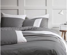 Matt&Rose 044063 Chaleureux Goûter Bettwäsche-Set, Baumwolle, anthrazit, 135 x 200 + 80 x 80 cm
