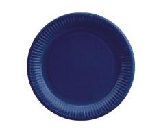 Papstar Pappteller / Einwegteller rund, blau, (50 Stück) 23 cm Durchmesser, ideal für Feste und Feiern wie Geburtstag oder Grillabend, aus Frischfaserkarton, beschichtet und lebensmittelecht, #11979