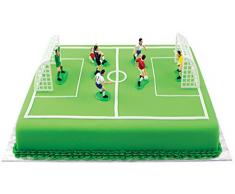 PME FS009 Fußball Topper für Kuchen und Cupcakes 9er Set, Kunststoff, Multicolored, 10 x 4 x 6.3 cm