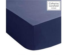 Catherine Lansfield Spannbettlaken Marineblau Doppelbett