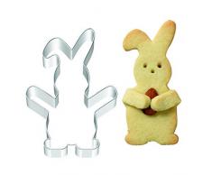 Birkmann 1010718910 Ausstechform Knuddel-Keks, Hase, 10,2 cm, Kunststoff, Grau, 5 x 3 x 2 cm