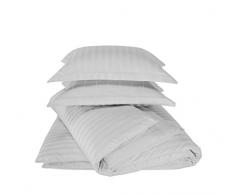 De Witte Lietaer BettwÃ¤sche Zygo Bettbezug + 2Â KissenbezÃ¼ge mit Lenkrad gekÃ¤mmte Baumwolle hellgrau 240Â x 220Â cm