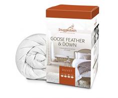 Snuggledown Bettdecke Gänsefedern und Daunen 10,5 Tog, Baumwolle, weiß, Single