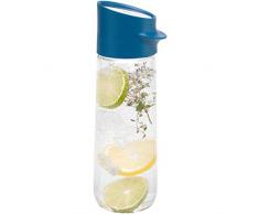WMF Nuro Wasserkaraffe 1,0l, Höhe 29,7 cm, Glas-Karaffe, CloseUp-Verschluss, blau
