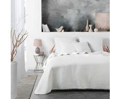 Douceur dIntérieur Dorinette Tagesdecke für Einzelbett, matt, Weiß, 180 x 220 cm, weiß, 240 x 260 cm
