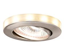 Paulmann 937.32 Star EBL Set schwenkbar mit LED Sternenring 2700K 3x20W GU5,3/1,5W Eisen gebürstet 93732 Spot Einbaustrahler Einbauleuchte