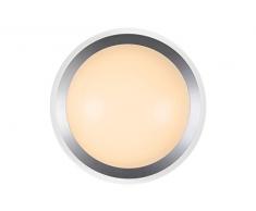 Lucide GENTLY-LED - Deckenleuchte Badezimmer - Ø 43,5 cm - LED - 1x24W 3000K - IP21 - Chrom Matt