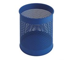 V-Part Papierkorb aus Metall perforiert 15 Liter, blau