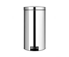 Treteimer 45 L Silent mit Kunststoffeinsatz / Brilliant Steel
