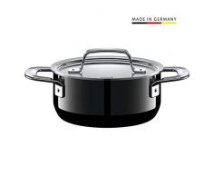 Silit Zeno Black Kochtopf 16cm, Metalldeckel, Bratentopf 1,3l, Silargan Funktionskeramik, Topf Induktion, schwarz