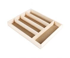 Faveco Besteckkasten, Holz, Braun, 28 x 4 x 36 cm