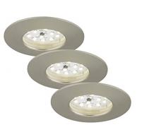 Briloner Leuchten 7231-032 LED Einbauleuchte, dimmbar, Einbaustrahler, LED Strahler, Spots, Deckenstrahler, Deckenspot, Lampen Wohnzimmer, LED Einbaustrahler 230v, Deckeneinbauleuchten, 5,5 Watt, 470 Lumen, Badezimmer / Bad geeignet