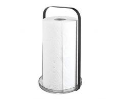 iDesign Küchenrollenhalter ohne Bohren, praktischer Rollenhalter aus Metall für Küchentücher, Küchentuchhalter, mattschwarz