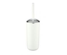 Wenko WC-Garnitur Brasil, hochwertiger Bürstenhalter aus bruchsicherem Kunststoff, inklusive Toilettenbürste, Ø 10 x 37 cm, weiß