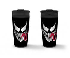 Venom Metal Travel Mug Coffee-To-Go-Becher Face grau, bedruckt, aus doppelwandigem Edelstahl.