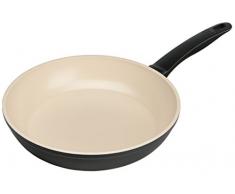 Kuhn Rikon Bratpfanne / Pfanne Easy Ceramic Induktion 24 cm, schwarz, Aluminium, induktion
