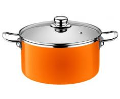 Pinti Monix Edelstahl orange Fleischtopf 20 cm Ø 3,25 ltr. Serie Mandarina Induktion