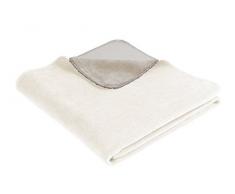 biederlack AmazonUkkitchen Duo-Überwurf, Baumwoll-Mischgewebe, Einzelbett, Baumwollmischung, Ecru/Feather, 49 x 37 x 12 cm