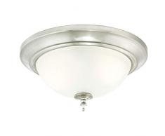 63056 33 cm Deckenleuchte für den Innenbereich, Ausführung in gebürstetem Nickel mit Mattglas