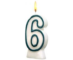 Susy Card 11142627 Zahlenkerze 6, 1-er Set