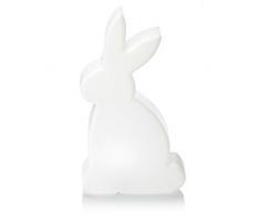 Dekoleuchte Hase Shiny - Indoor & Outdoor - Kunststoff - Weiß