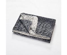 David Fussenegger Wohndecke Savona Struktur, Baumwoll-Mischgewebe, Anthrazit, 200 x 150 cm