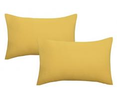 biberna 0077144 Feinjersey Bettwäsche Kopfkissenbezug (Baumwolle) 2x 40x60, kurkuma