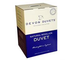 Devon Duvets EU - Britische Handarbeit Natürlich Wolle Bettdecke (Sommer Gewicht) 300gsm (3-7 TOG) Super King Size Bett (260cm x 220cm)