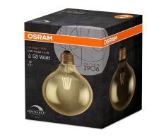 Osram LED Vintage Edition 1906 Lampe, in Ballform mit E27-Sockel, dimmbar, Ersetzt 55 Watt, Klar, Warmweiß - 2500 Kelvin, 1er-Pack
