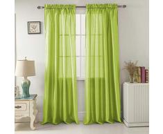 RT Designers Collection Nikki Faux Silk Rod Pocket Vorhang, Polyester, neon Green, 54 x 95 in
