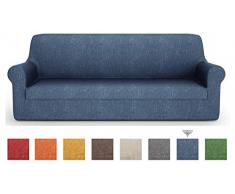 PETTI Artigiani Italiani - Sofaüberwurf, Sofabezug, Sofaüberwurf Blau, Sofabezug 1 Sitzer, Jacquard Stoff, 100% Made In Italy