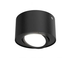 Briloner Leuchten LED Aufbauleuchte, Deckenlampe 5 W, Reflektor schwenkbar, 470 Lumen, 3.000 Kelvin, Schwarz, Ø 9cm