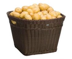 Saleen Mehrzweck-Korb mit seitlichen Grifföffnungen, Gastrotauglich, Quadratisch, 39 x 39 x 28,5 cm, Kunststofffaser, Dunkelbraun, 02061006101