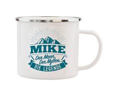 History & Heraldry Echter Kerl Emaille Becher, Mike, Mehrfarbig